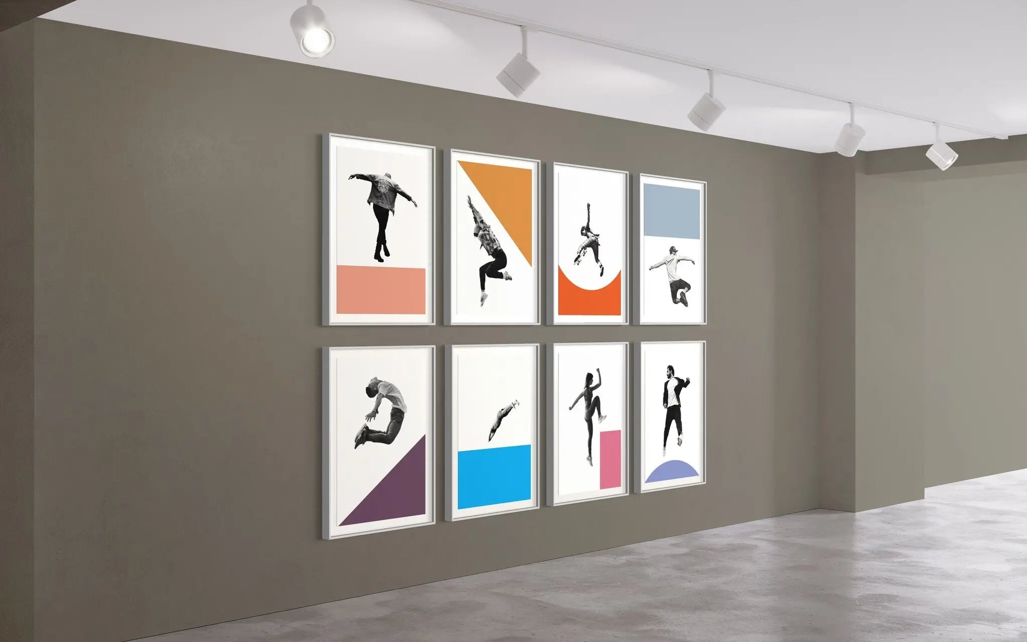 Fit in the Cities 8 by Alejandro Franseschini displayed in a modern living room interior