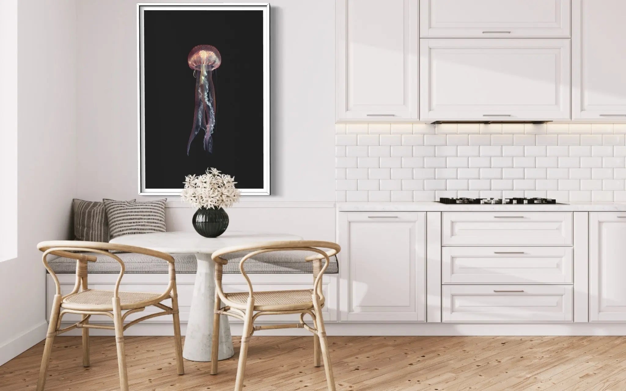 Suspended by Light by Enric Gener showcased in a designer room setting