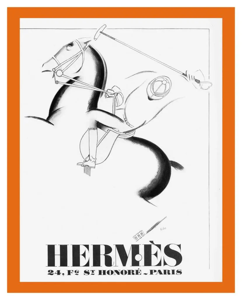 Vintage Hermes Poster 1932 Leather Brand, fine art paper print, The Picturalist