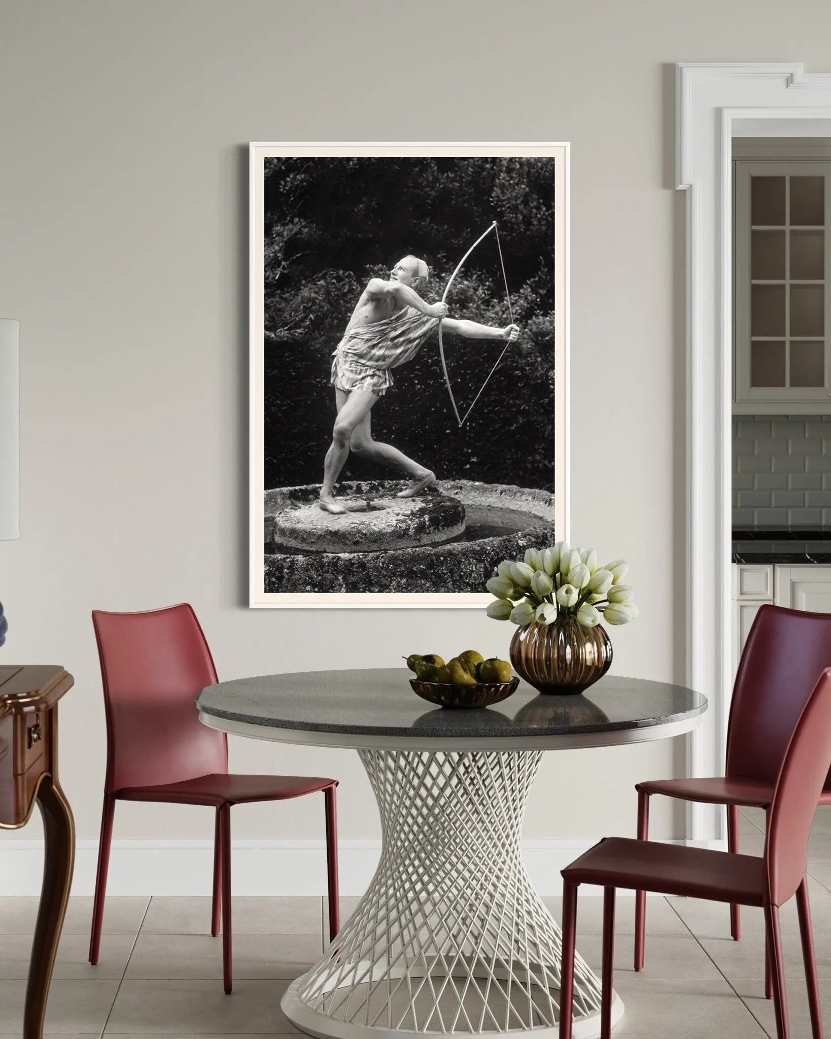 Vintage Cupid Dance 1935 by Sasha shown in a minimalist home decor setting