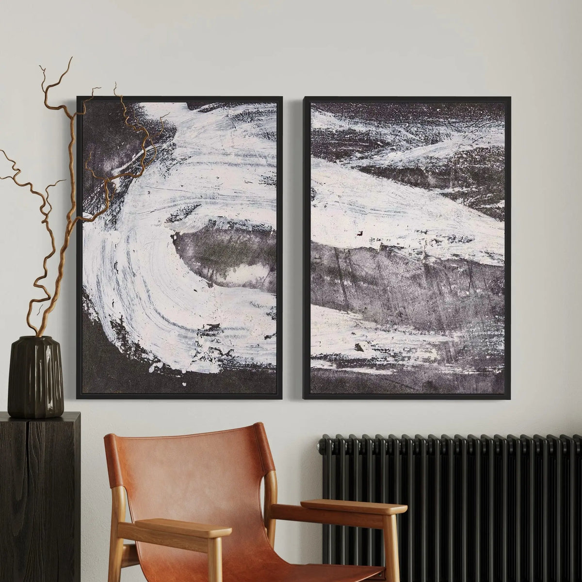 Oblivion I by Evelyn Ogly styled in a contemporary interior setting