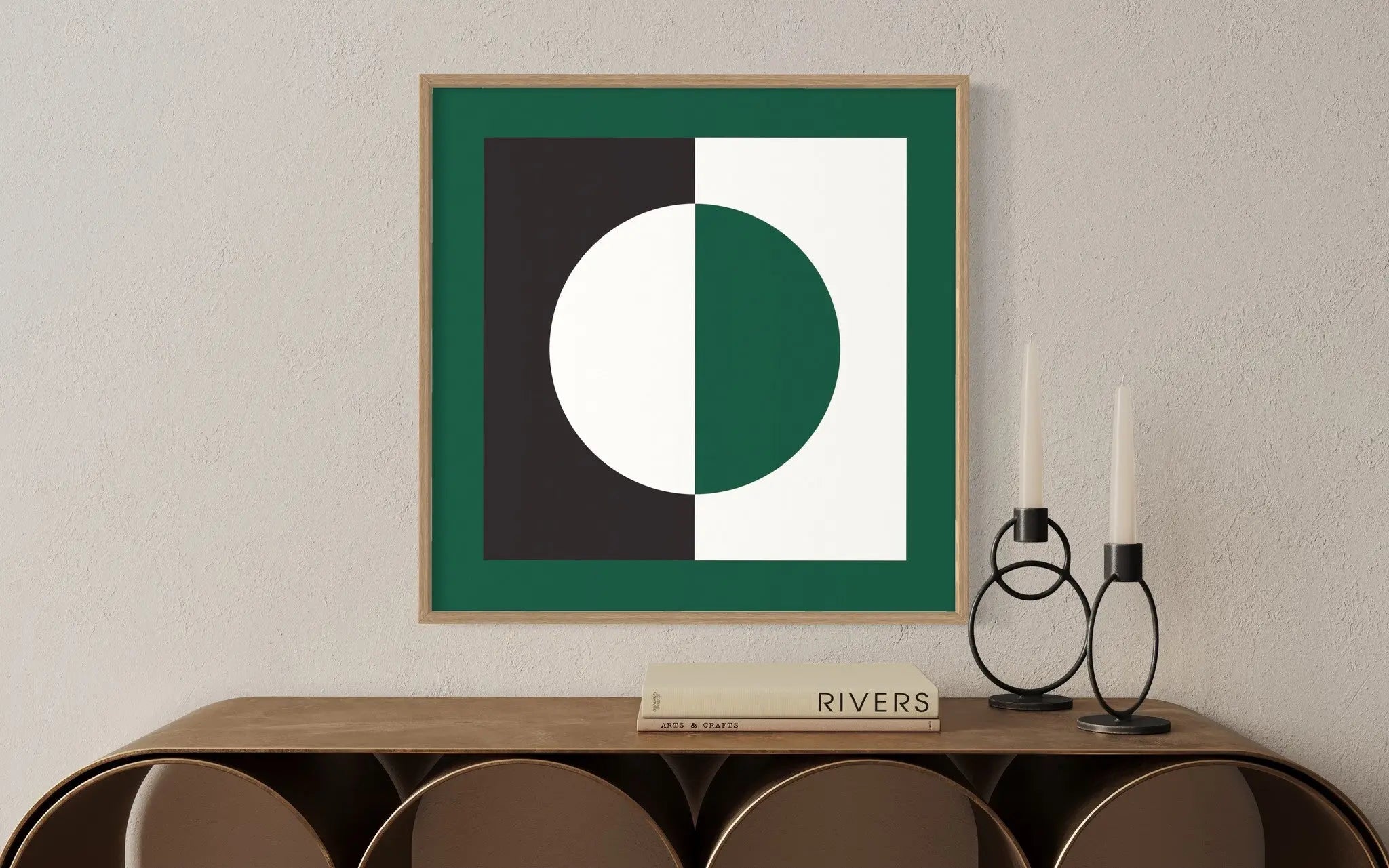 Face To Face by Francesco Alessandrini displayed in a modern living room interior