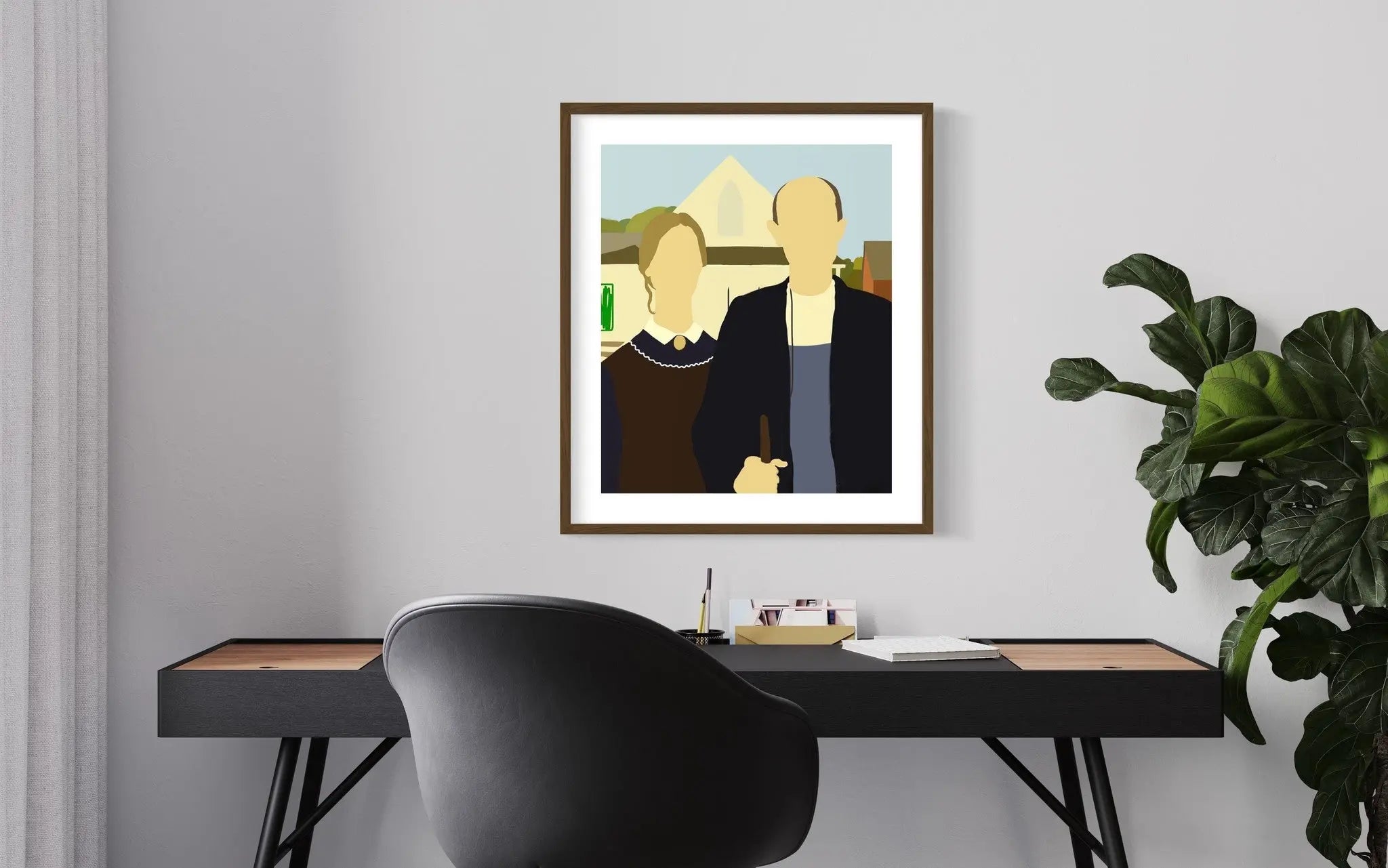 American Gothic by Michael Schleuse featured in an elegant interior space