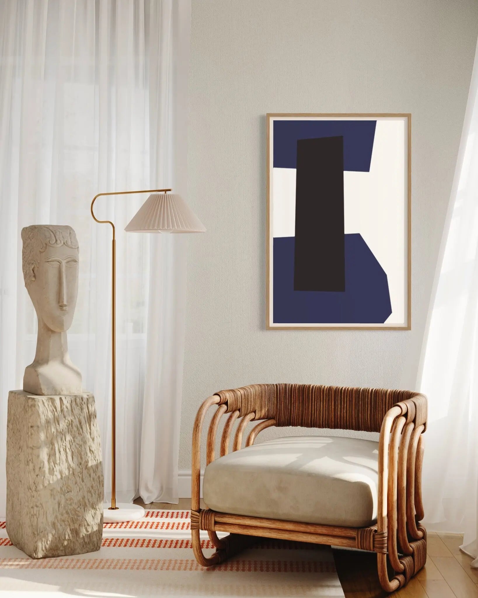 Untitled 2850 by Pedro Nuka presented in a curated interior design