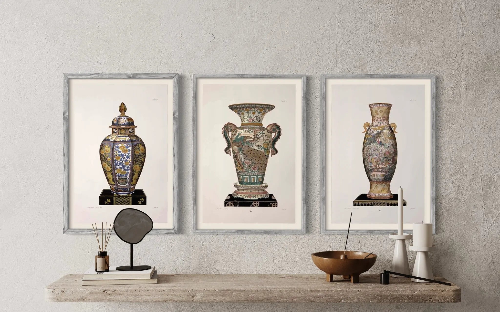 Chinese Vase In Green And Pink featured in an elegant interior space