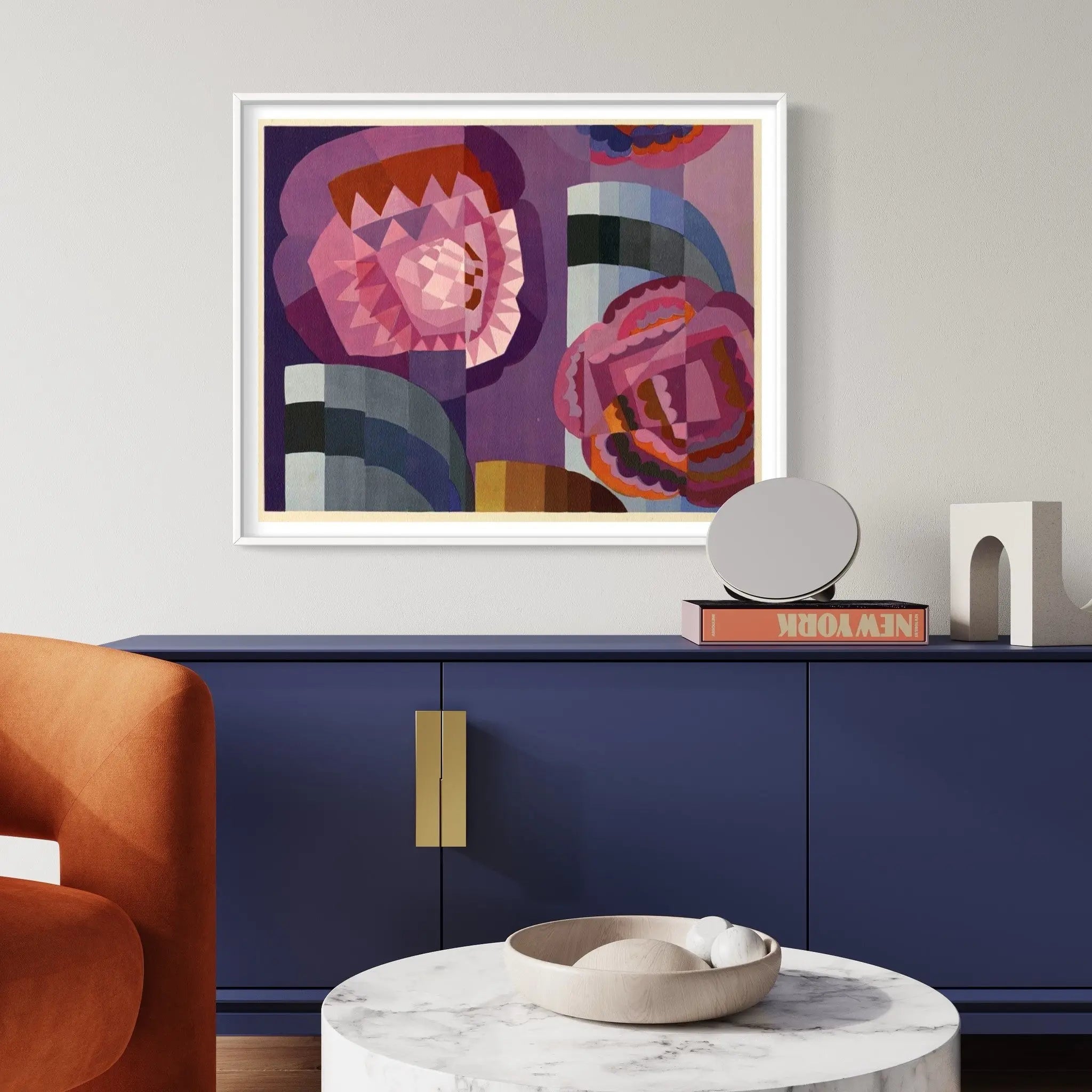 Geometric Roses by Edouard Benedictus featured in an elegant interior space