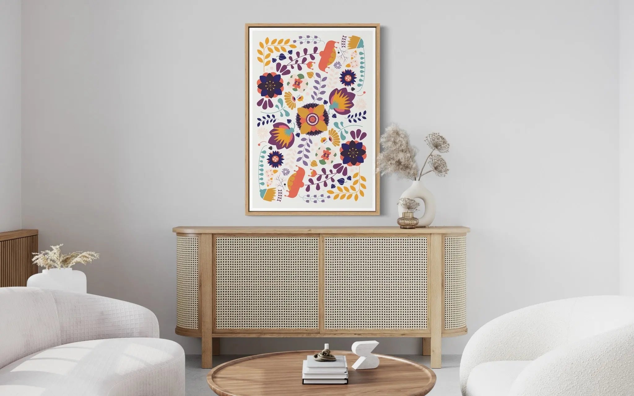 Floral Composition by Francesco Alessandrini displayed in a modern living room interior