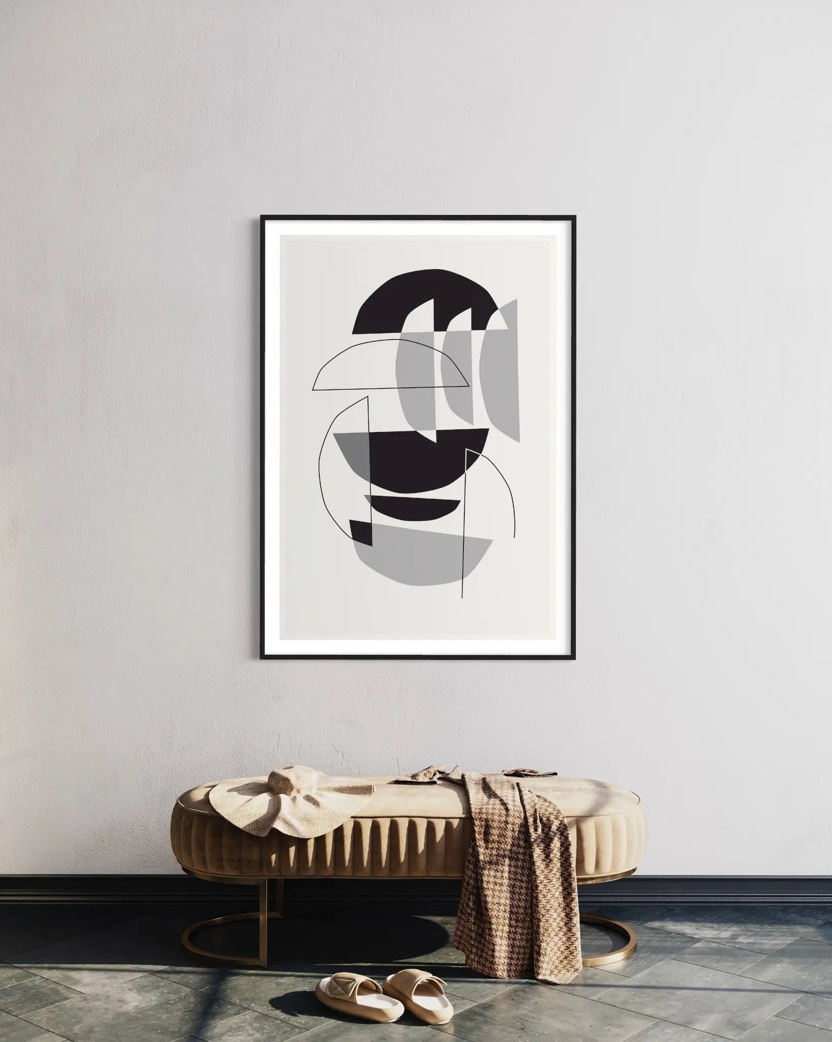 Memento III by Alejandro Franseschini displayed in a modern living room interior