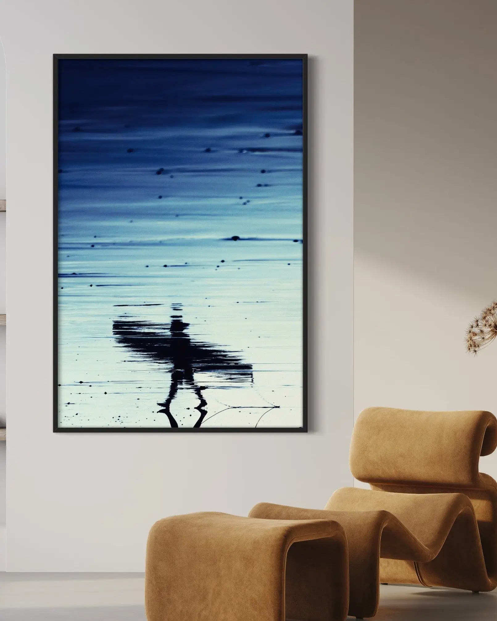 A Walk on the Beach by Enric Gener featured in an elegant interior space