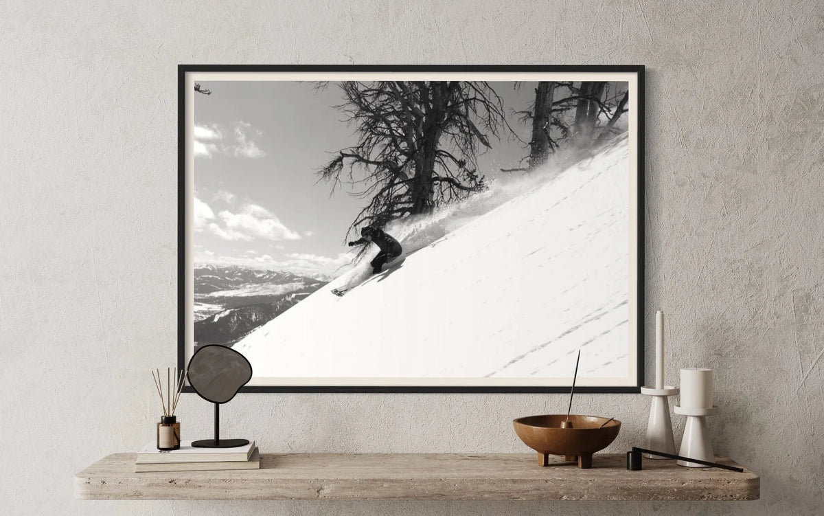 Down Fast by M. Kramer displayed in a modern living room interior