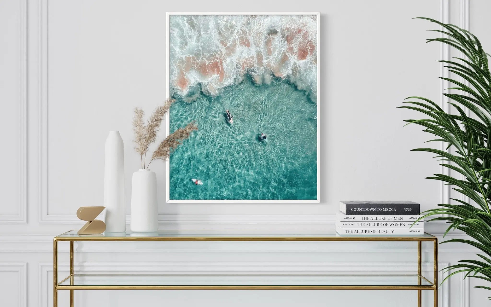 Surf In Tahiti by A. Krowitz showcased in a designer room setting