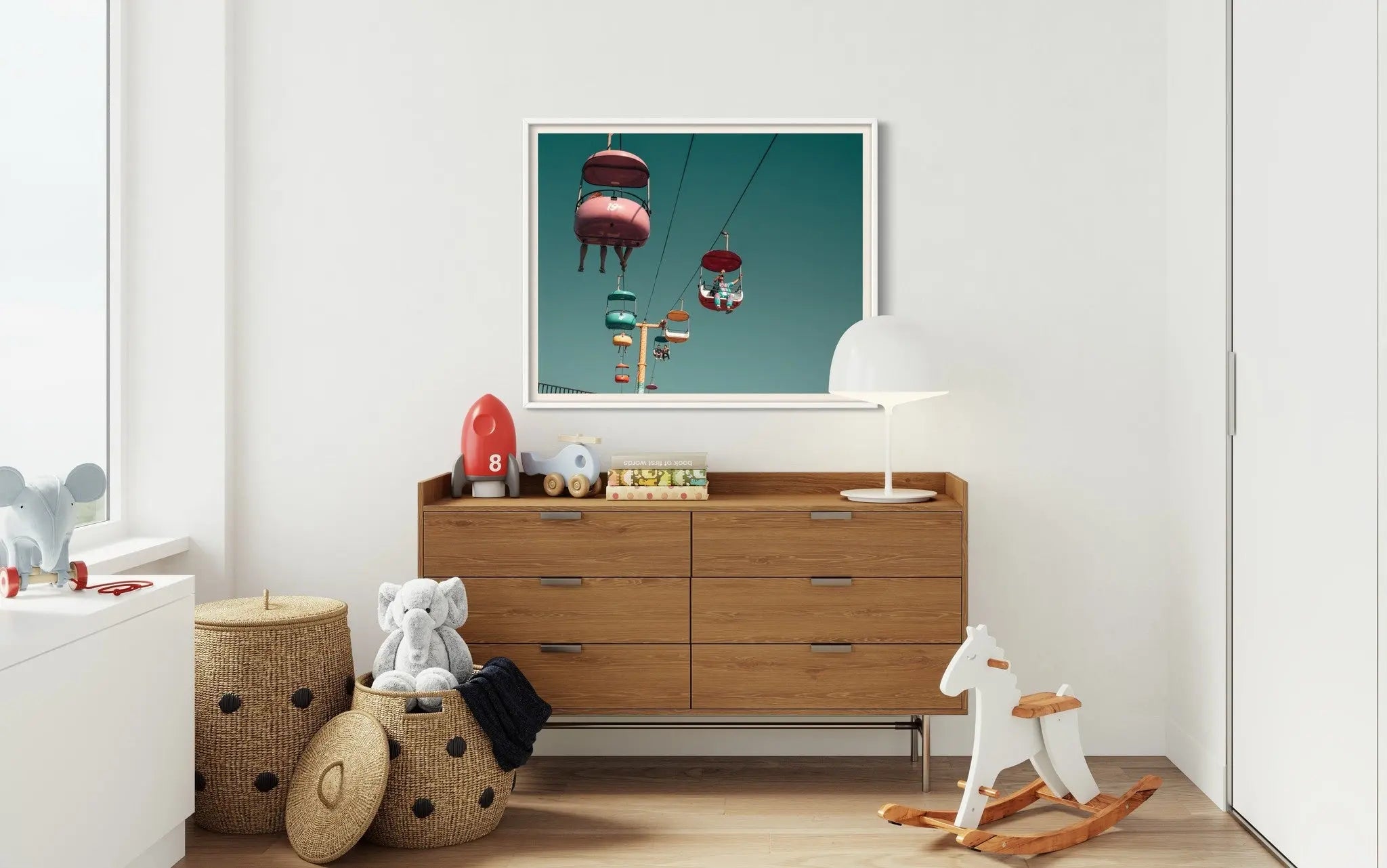 A Beautiful Day by C. Malk displayed in a modern living room interior