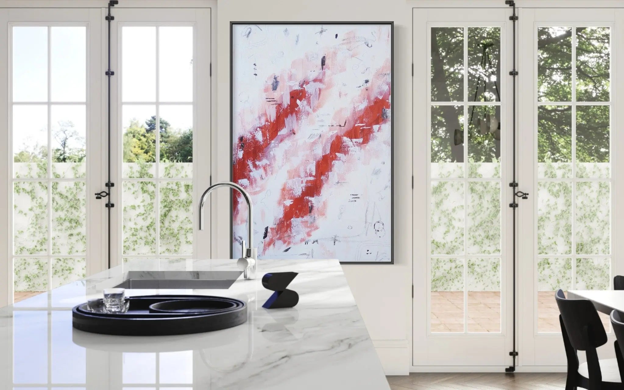 Dancing in The Rain by Chantelle Fulce shown in a minimalist home decor setting