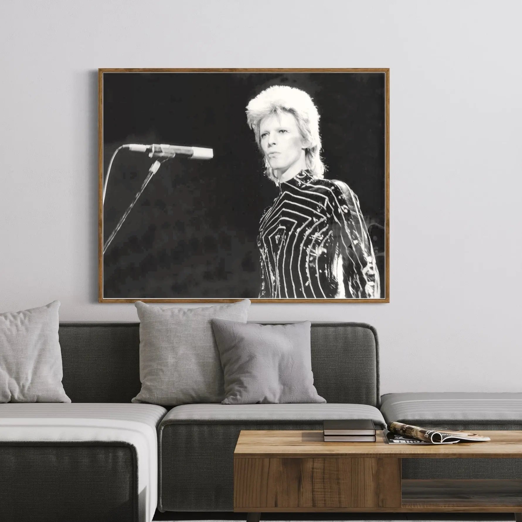 David Bowie by Richard Creamer showcased in a designer room setting