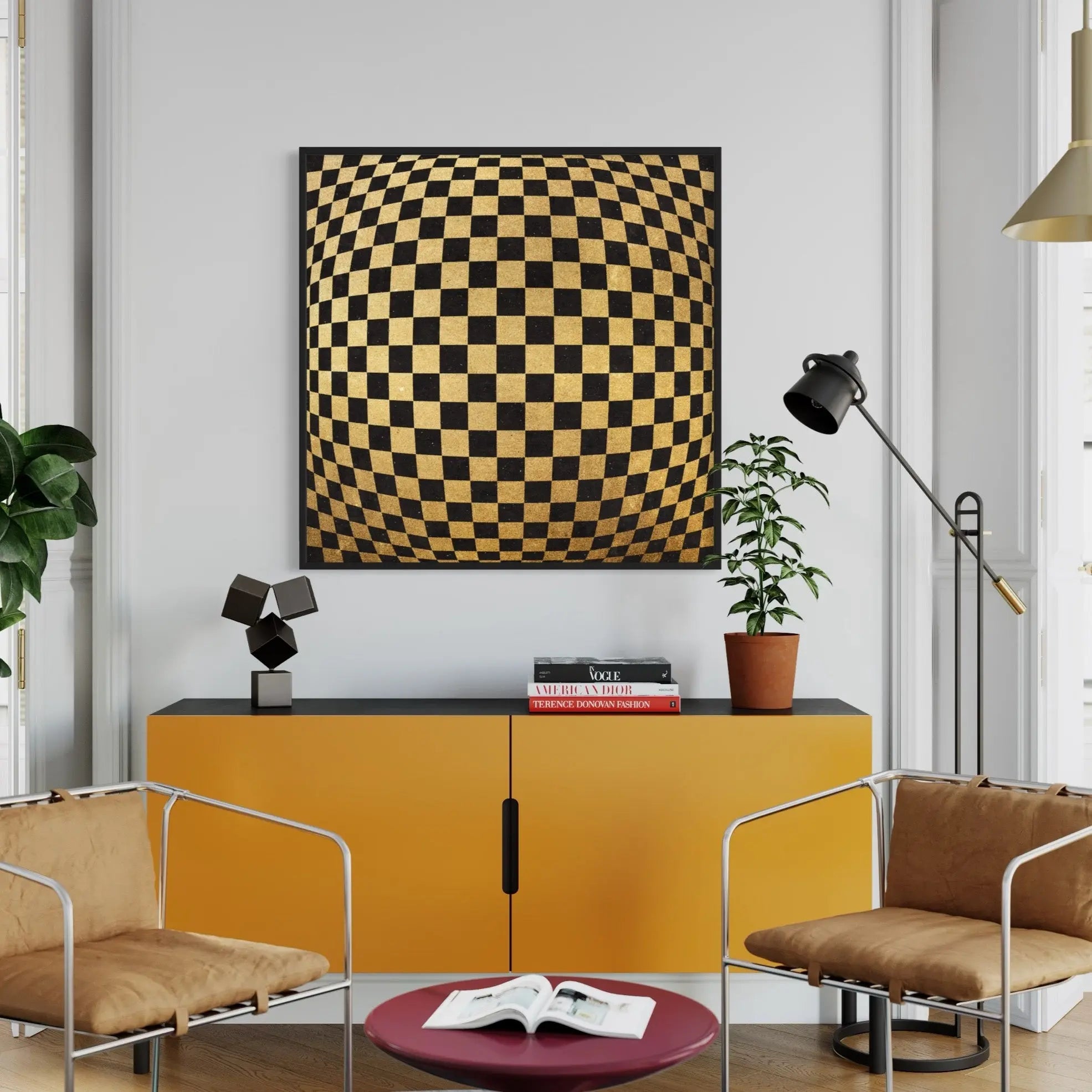 Moon & Stars by Alejandro Franseschini displayed in a modern living room interior