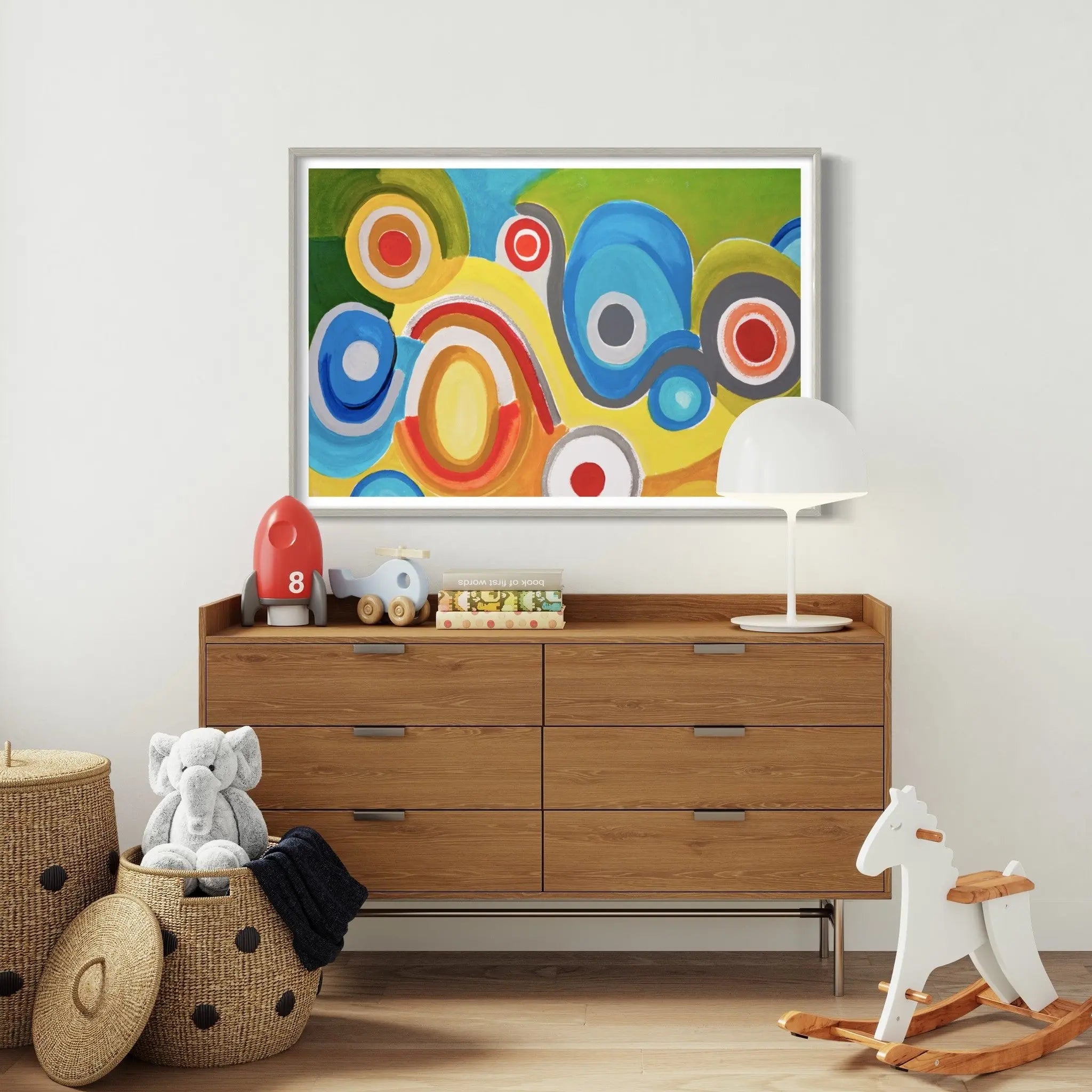 Ups and Downs by Evely Ogly showcased in a designer room setting