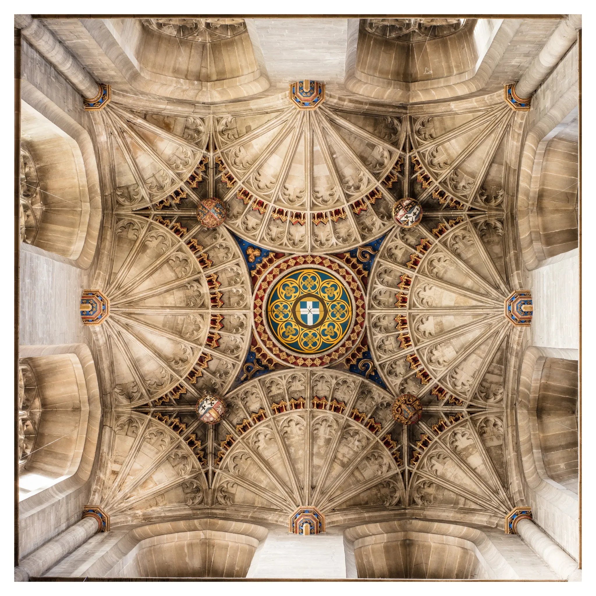 Arched Dome At The Canterbury Cathedral In Kent, Uk., fine art paper print, The Picturalist