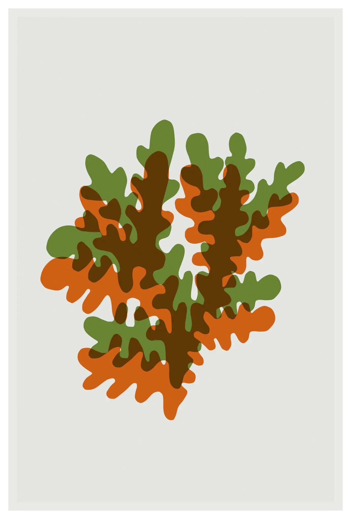 Coral in Green and Orange by Alejandro Franseschini, metal print, The Picturalist