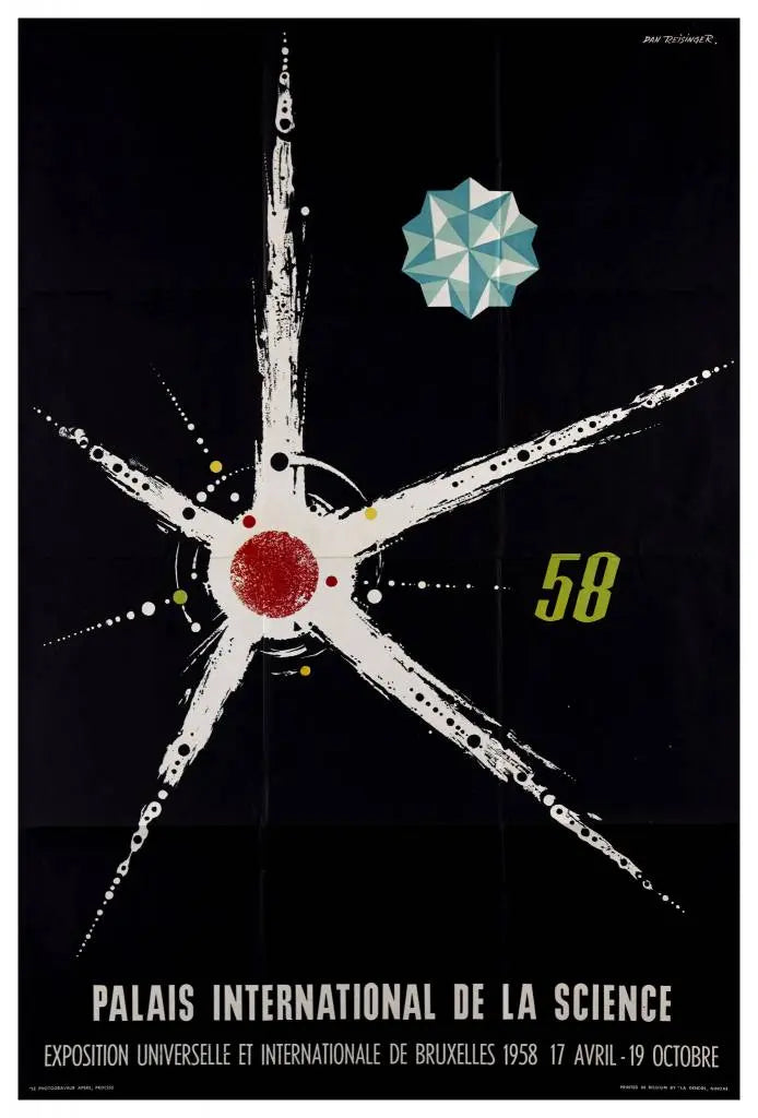 1958 Palais International De La Science Brussels, fine art paper print, The Picturalist