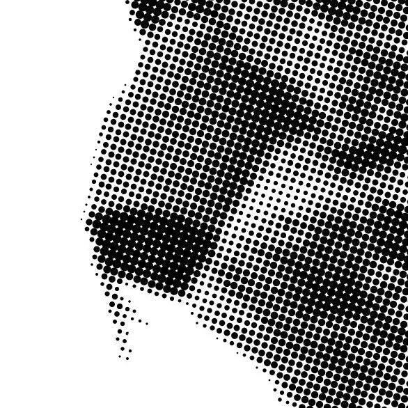 Detail close-up of Youth in the Cities 2 by Alejandro Franseschini, fine art paper print