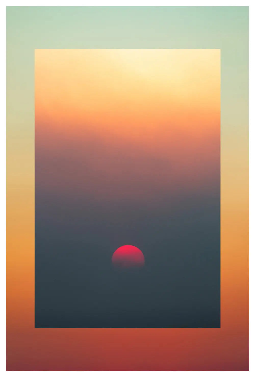 Red Moon Sunset by Francesco Alessandrini, fine art paper print, The Picturalist