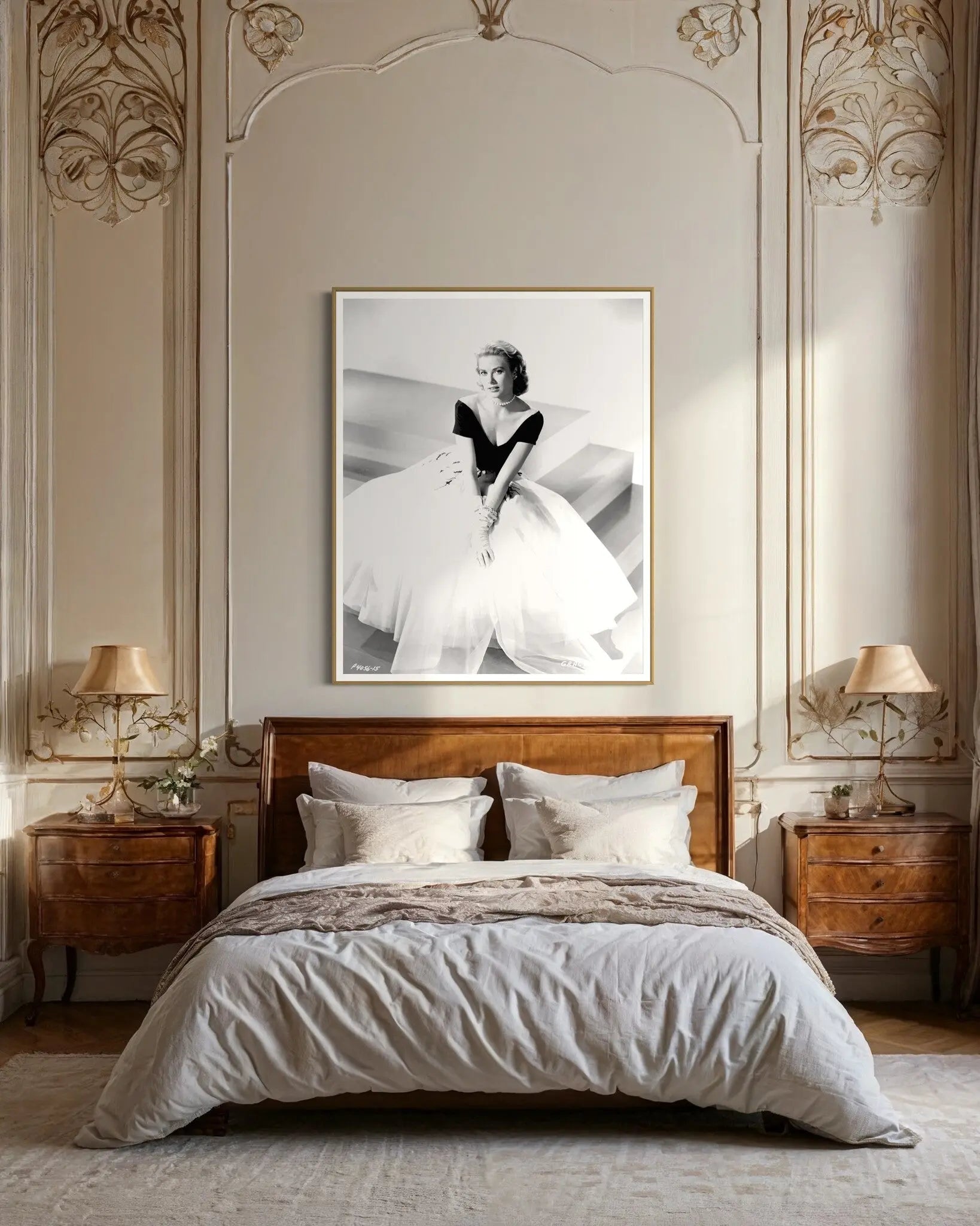 Grace Kelly in Rear Window by Bud Fraker displayed in a modern living room interior