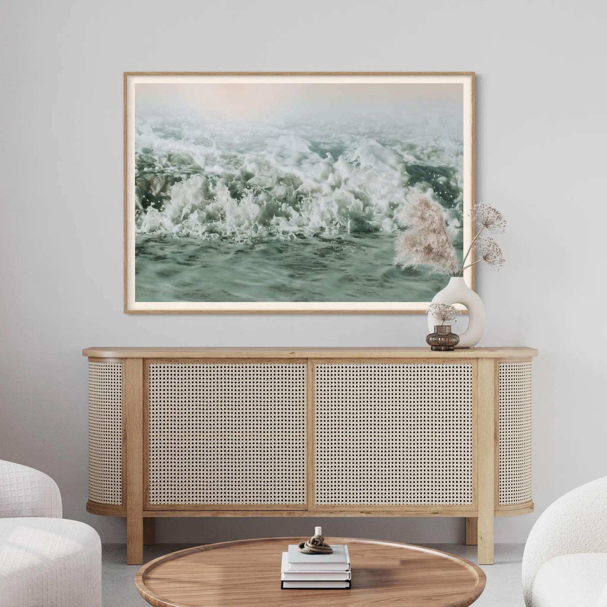 By The Sea by The Sea by Karen Thom showcased in a designer room setting