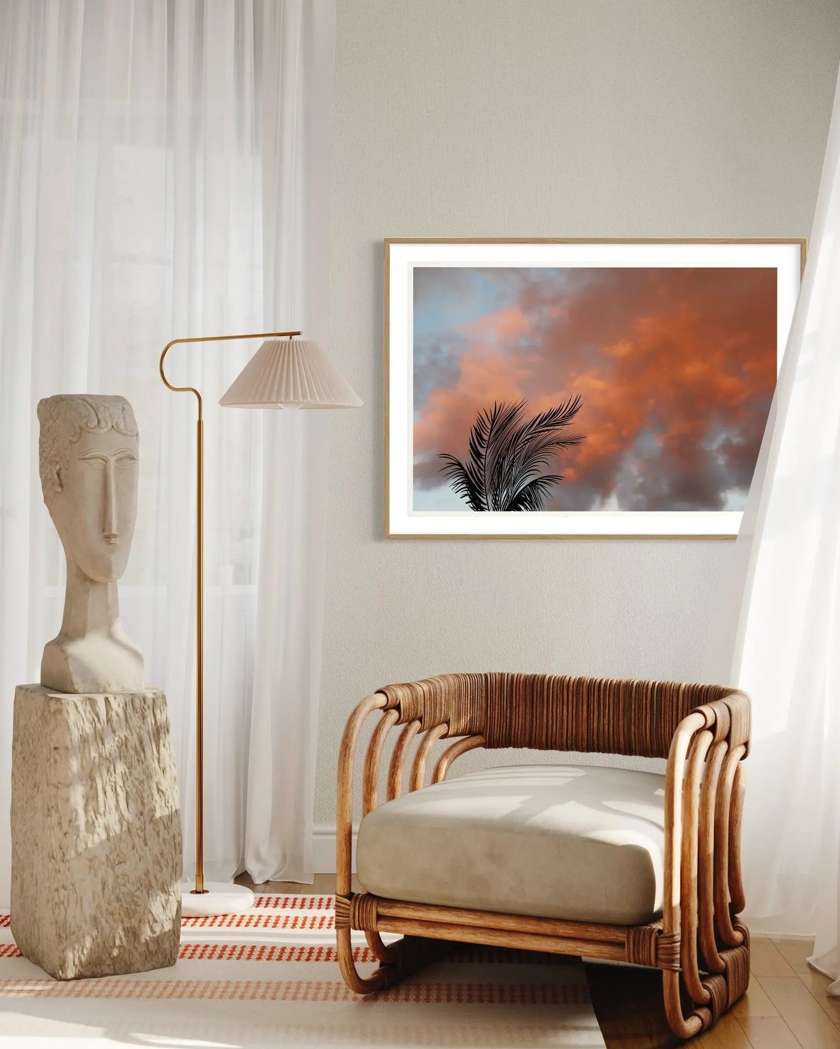 Pause by Karen Thom displayed in a modern living room interior