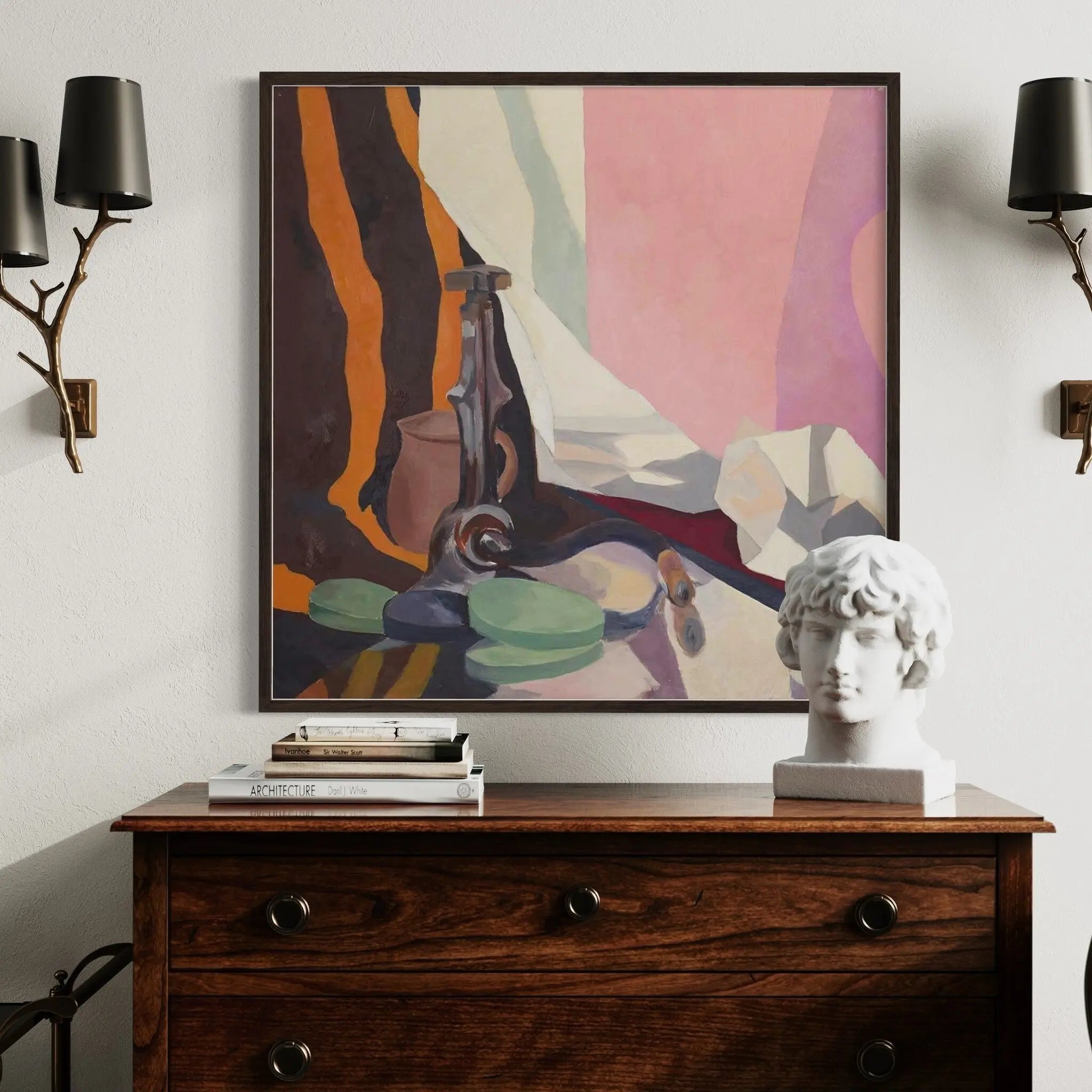 Summer Shades by Encarnacion Portal Rubio displayed in a modern living room interior