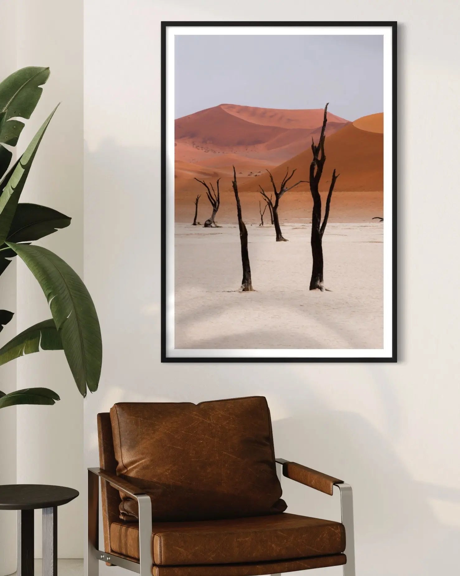 Desert Landscape by A. Francis shown in a minimalist home decor setting
