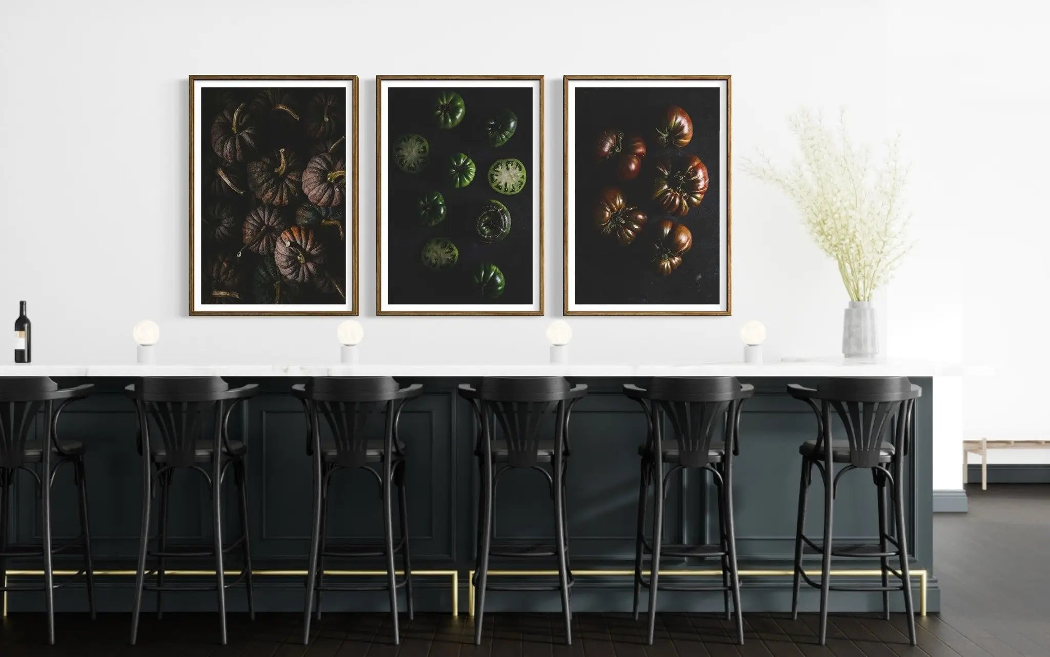 Heirloom Tomatoes by Jed Gordon-Moran styled in a contemporary interior setting