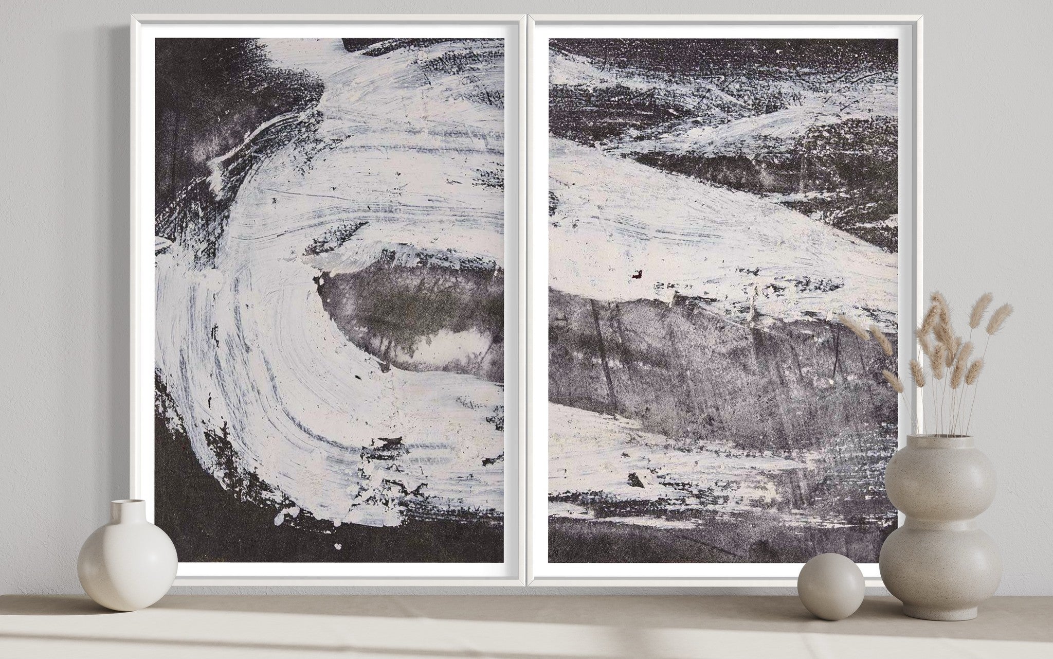 Oblivion I by Evelyn Ogly showcased in a designer room setting