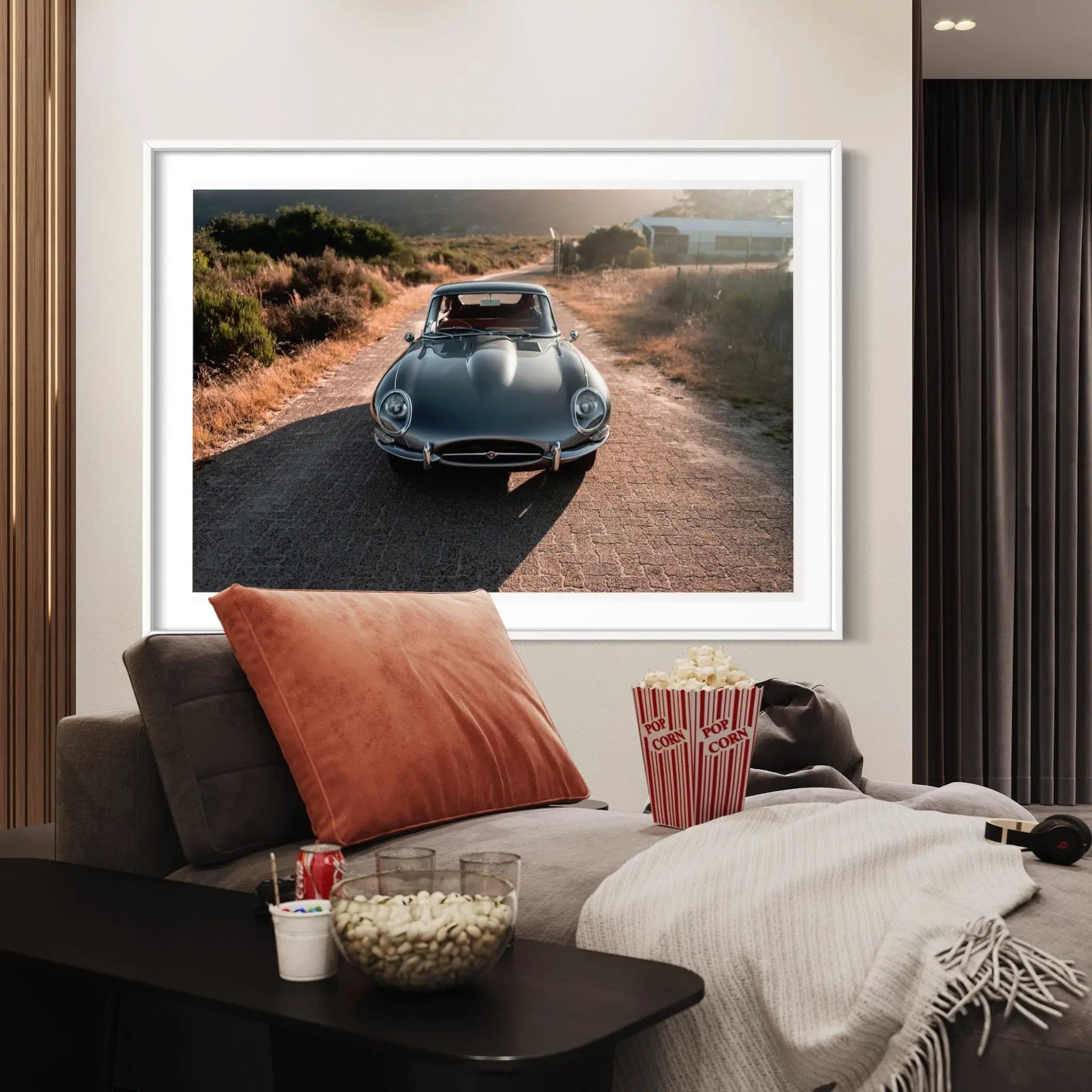 Jaguar E-Type by M. Barth showcased in a designer room setting