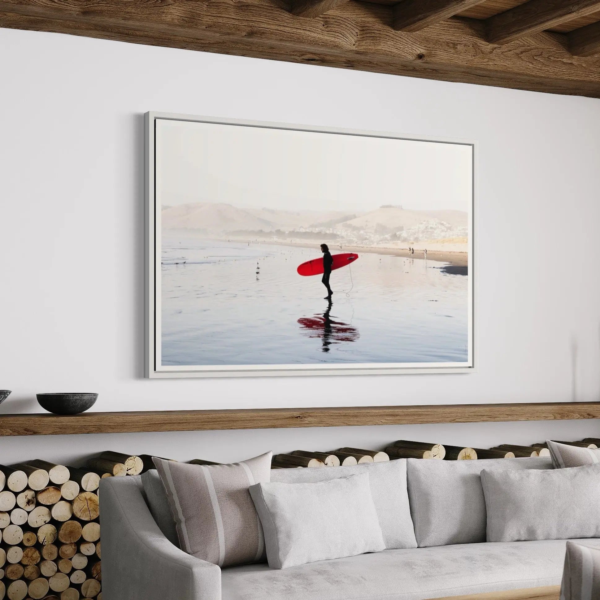 Surf The Way by J. Bishop showcased in a designer room setting