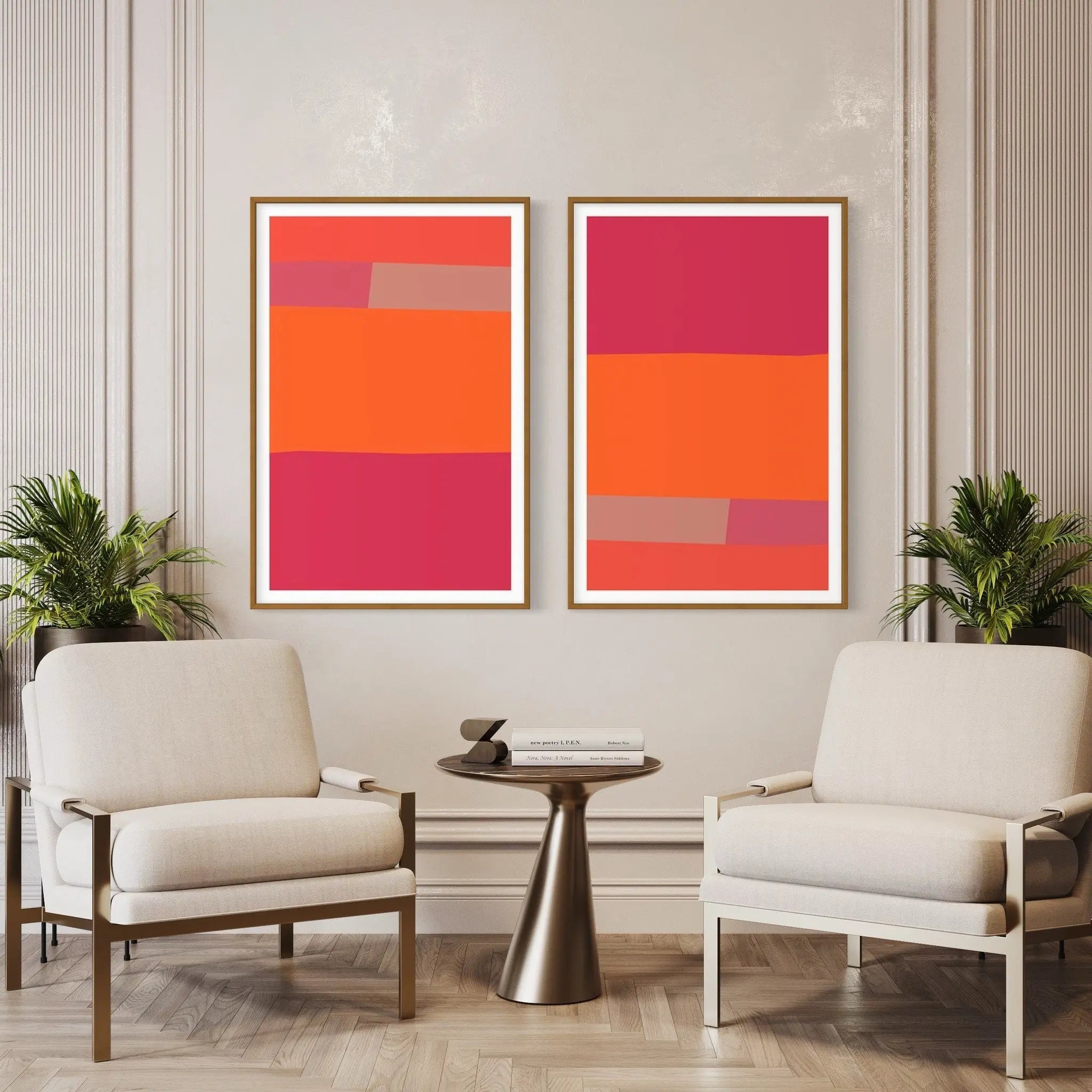Untitled 2950 by Pedro Nuka displayed in a modern living room interior