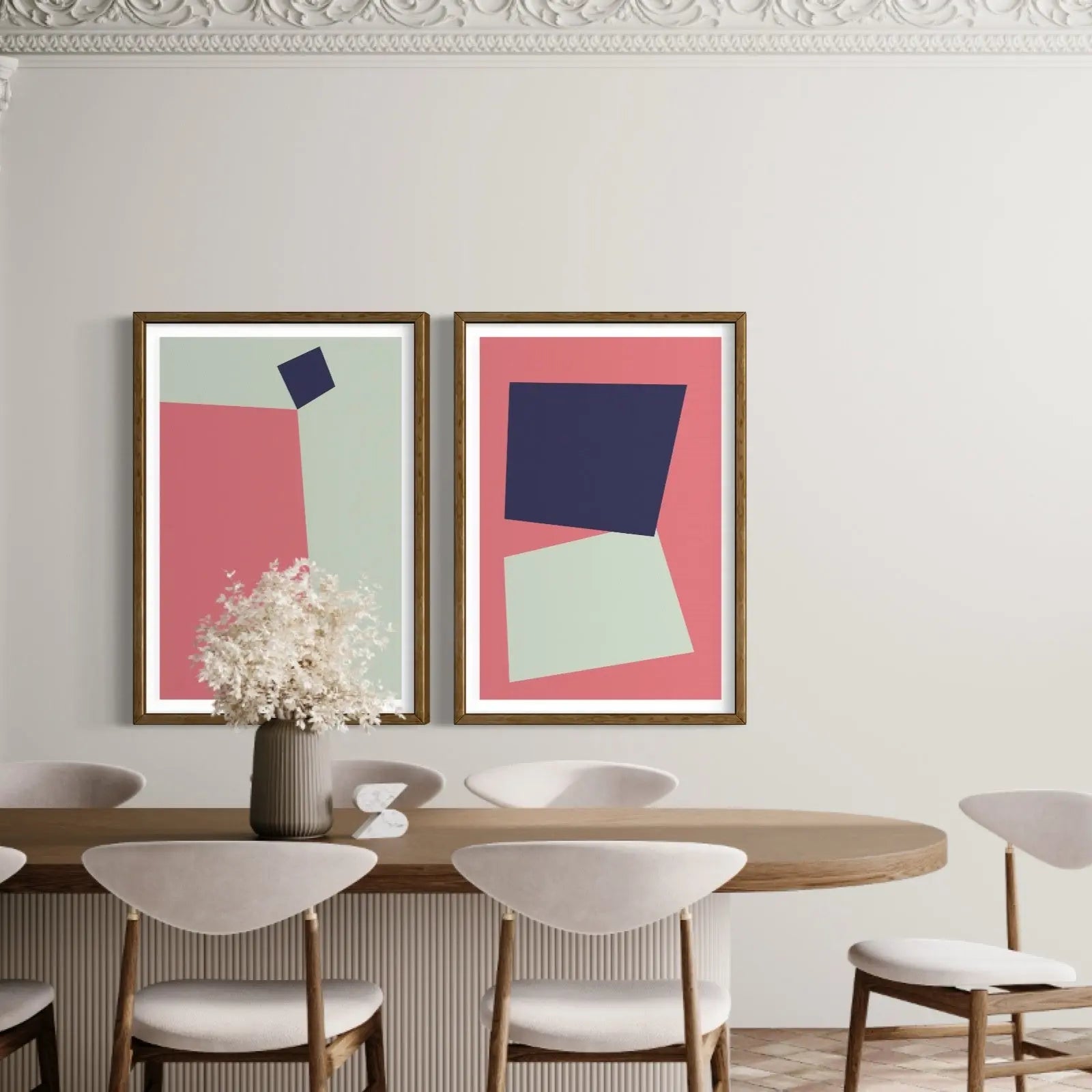 Untitled 3053 by Pedro Nuka showcased in a designer room setting