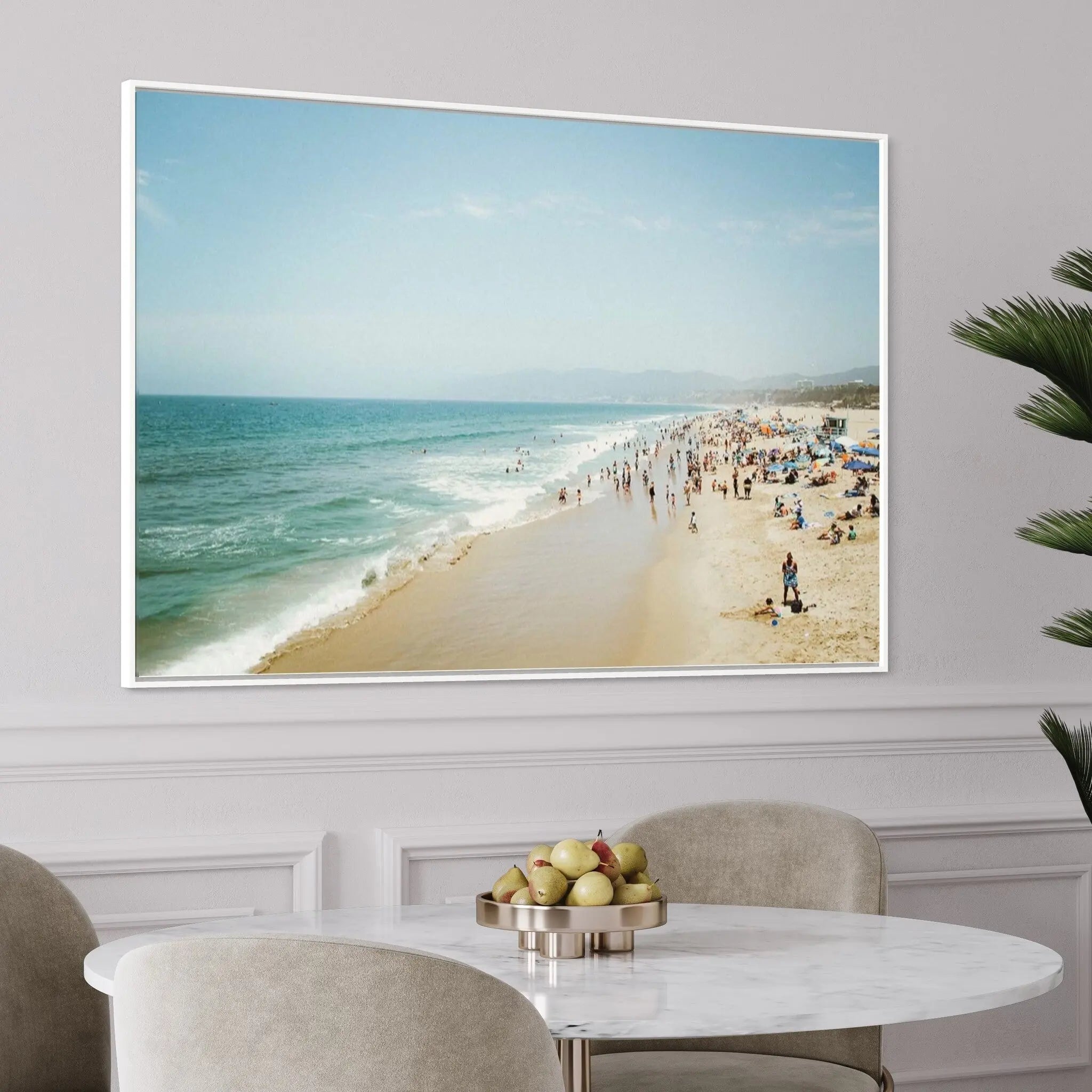 California Beach Day by J. Chau showcased in a designer room setting