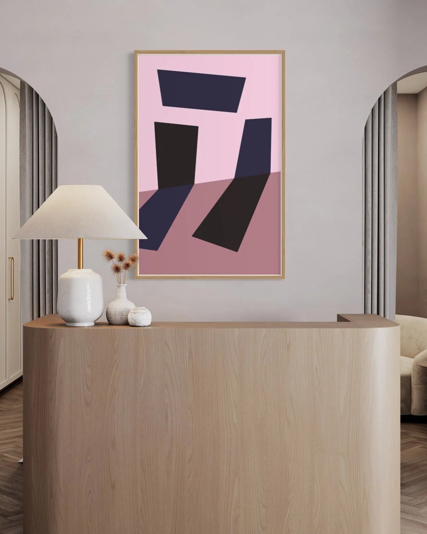 Untitled 1550 by Pedro Nuka styled in a contemporary interior setting