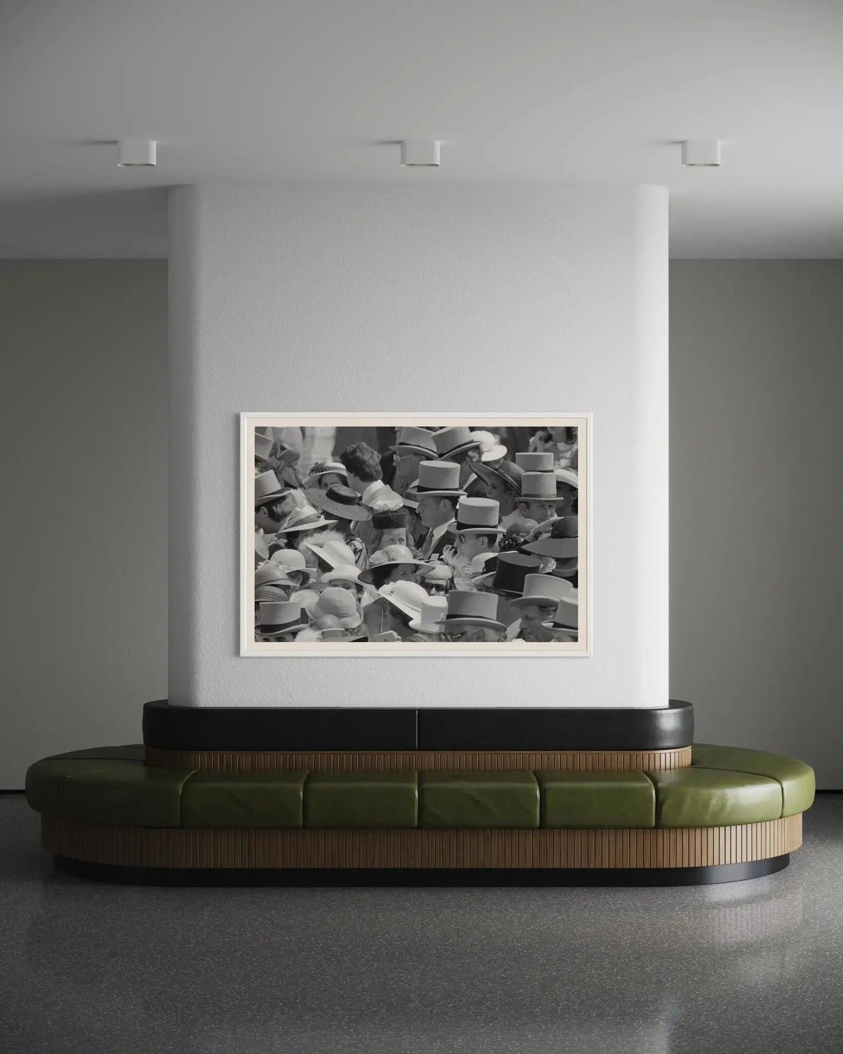 Crowd Spectators at Ascot 1976 by Evening Standard presented in a curated interior design