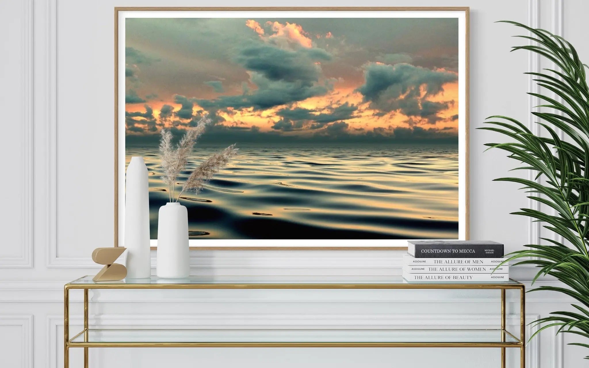 You, The Ocean & Me by Karen Thom styled in a contemporary interior setting
