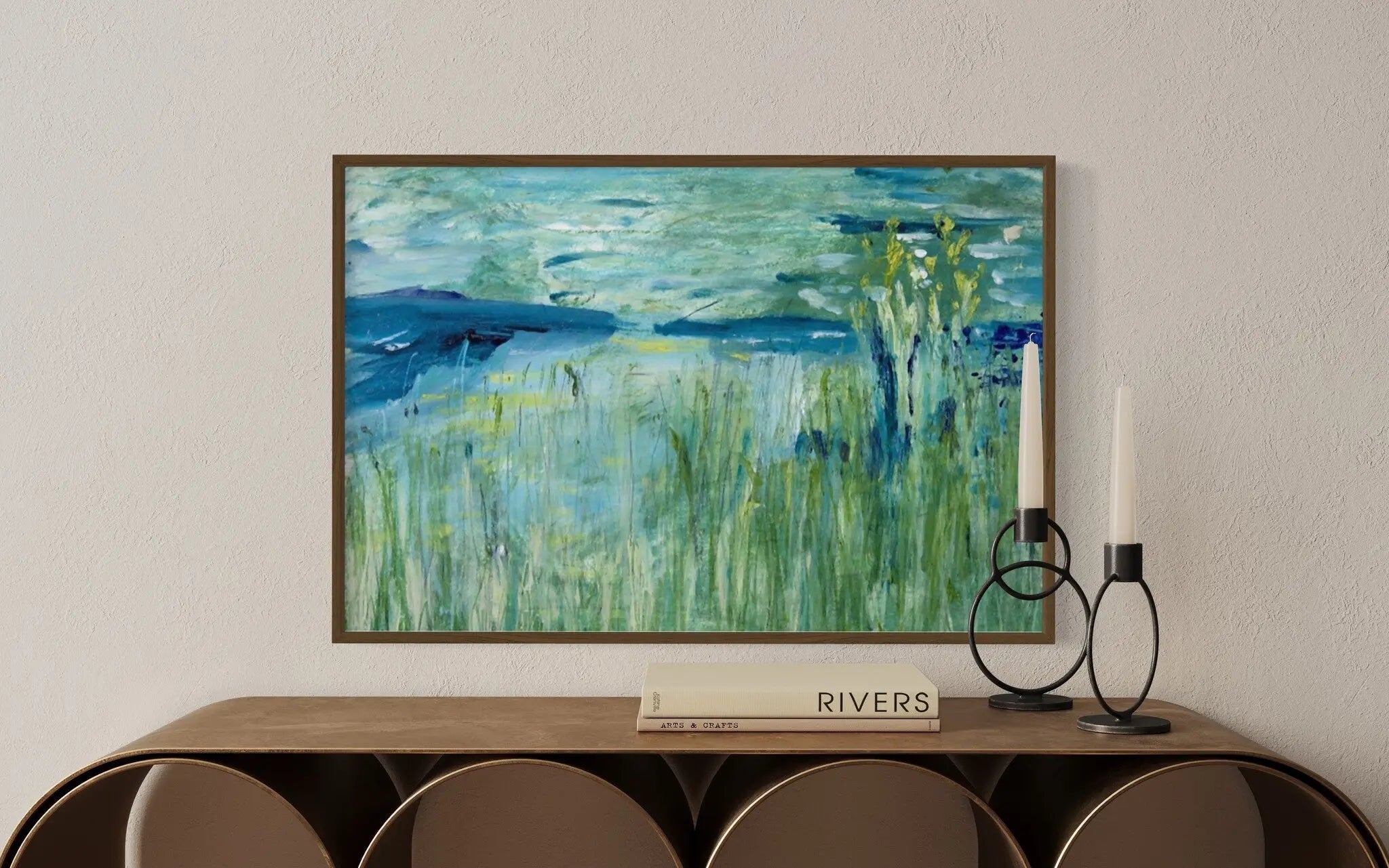 Nature Studies 1 by Evelyn Ogly styled in a contemporary interior setting