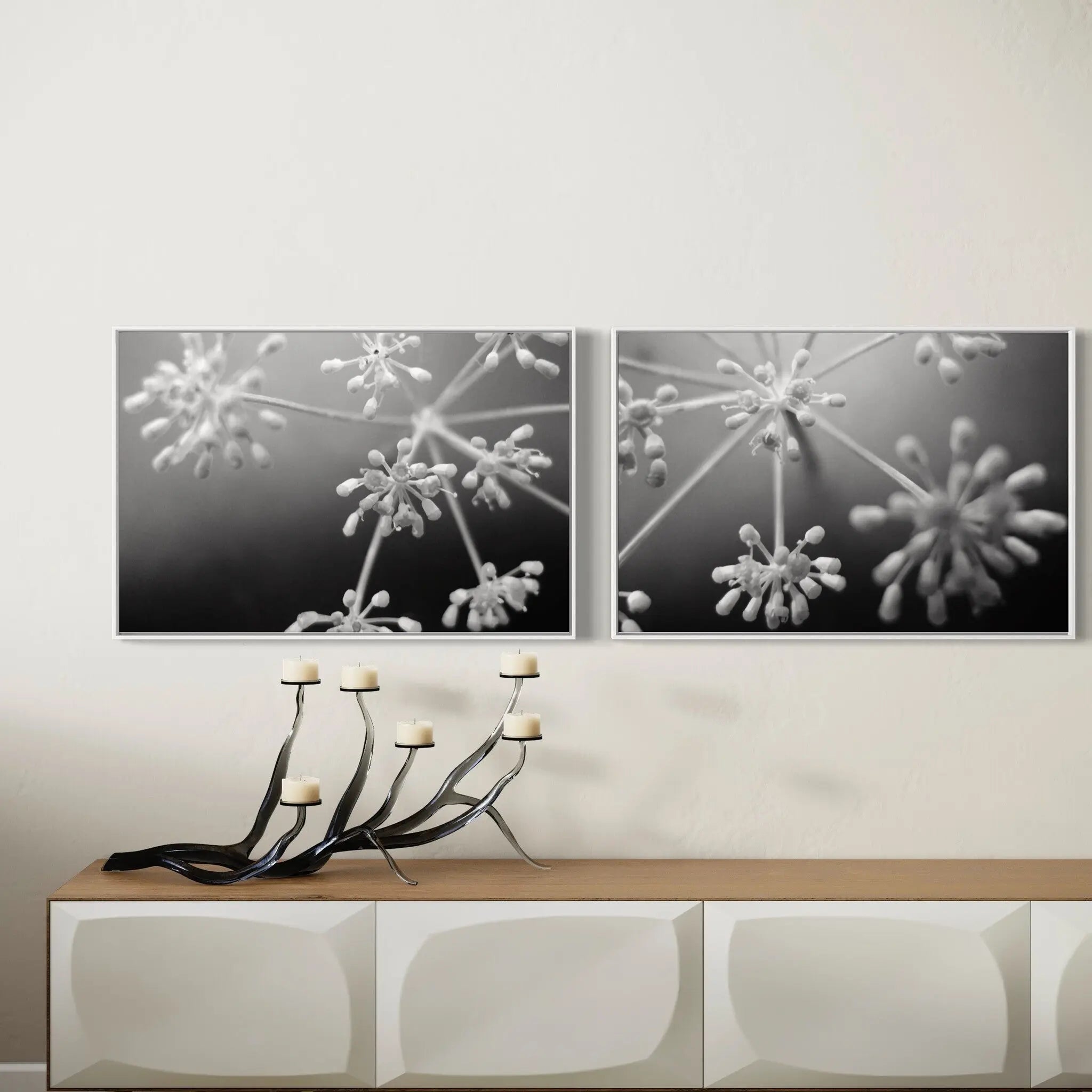 Fleurs Blanches by Eric Gizard styled in a contemporary interior setting