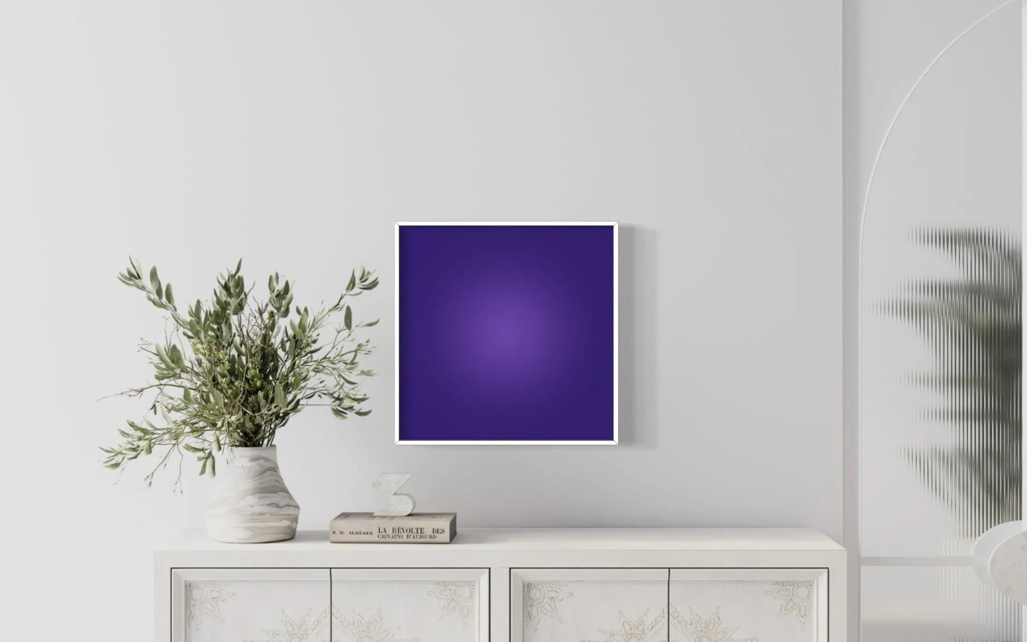 Amethyst Halo by Alejandro Franseschini displayed in a modern living room interior