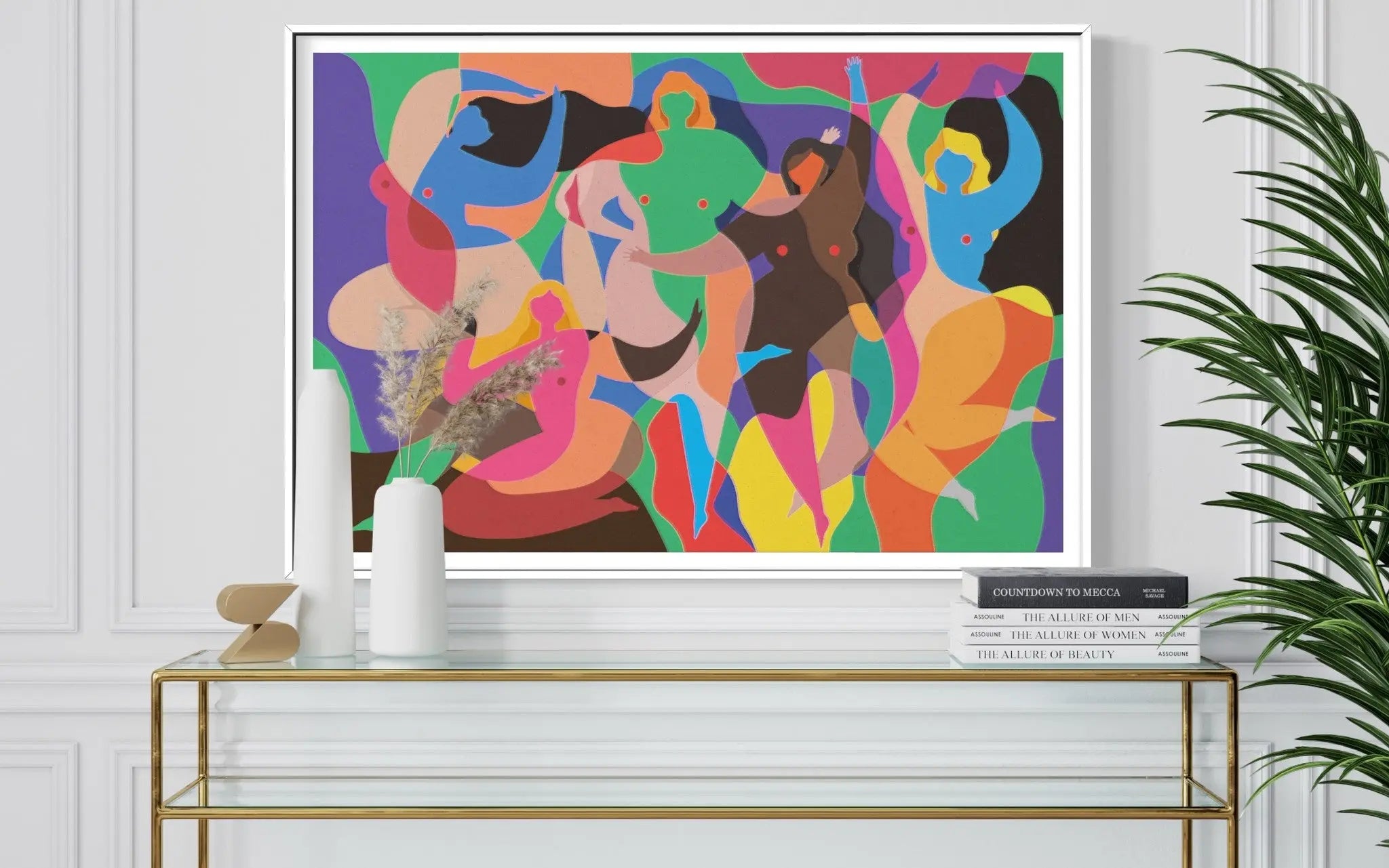 The Dance by Francesco Alessandrini displayed in a modern living room interior