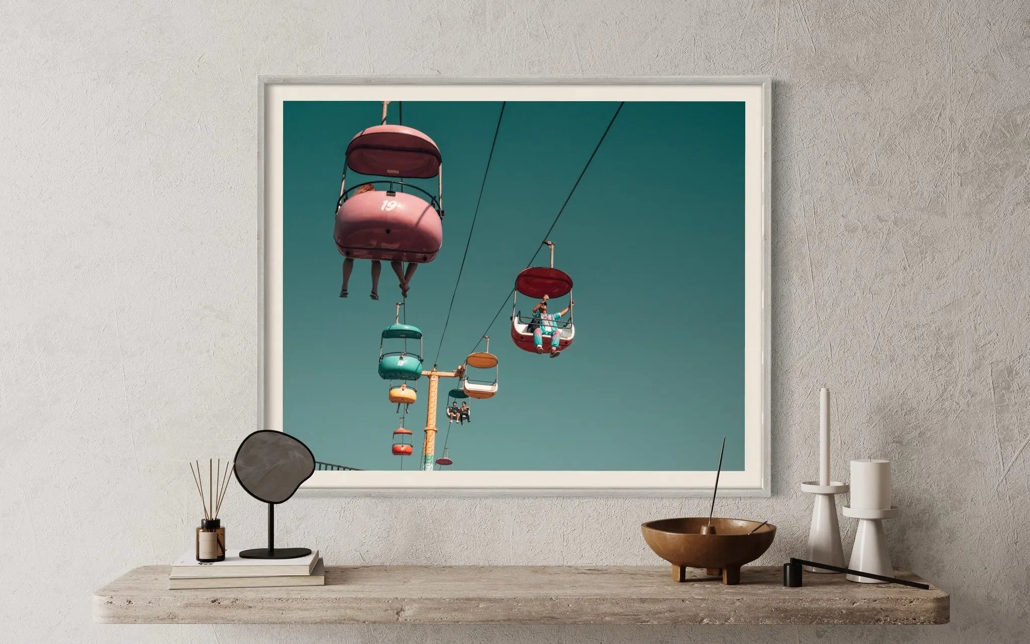 A Beautiful Day by C. Malk styled in a contemporary interior setting