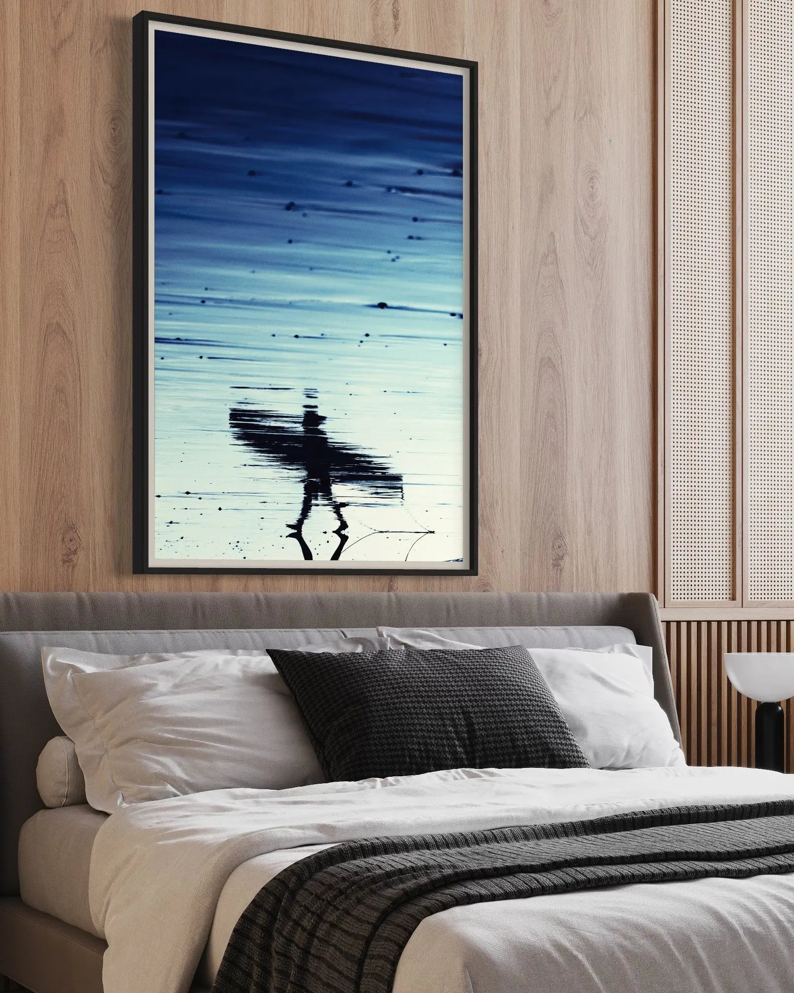 A Walk on the Beach by Enric Gener showcased in a designer room setting