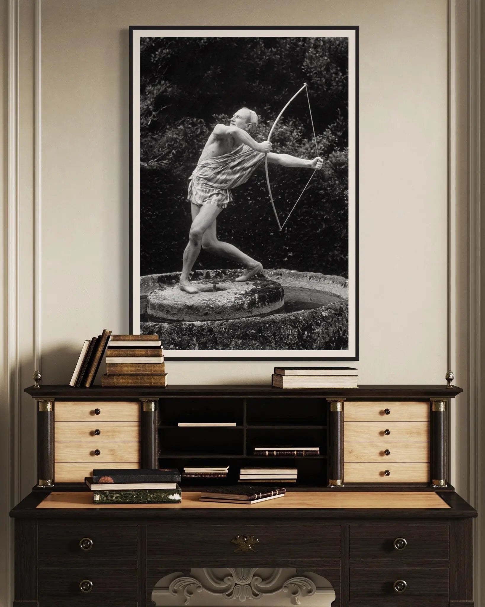 Vintage Cupid Dance 1935 by Sasha showcased in a designer room setting