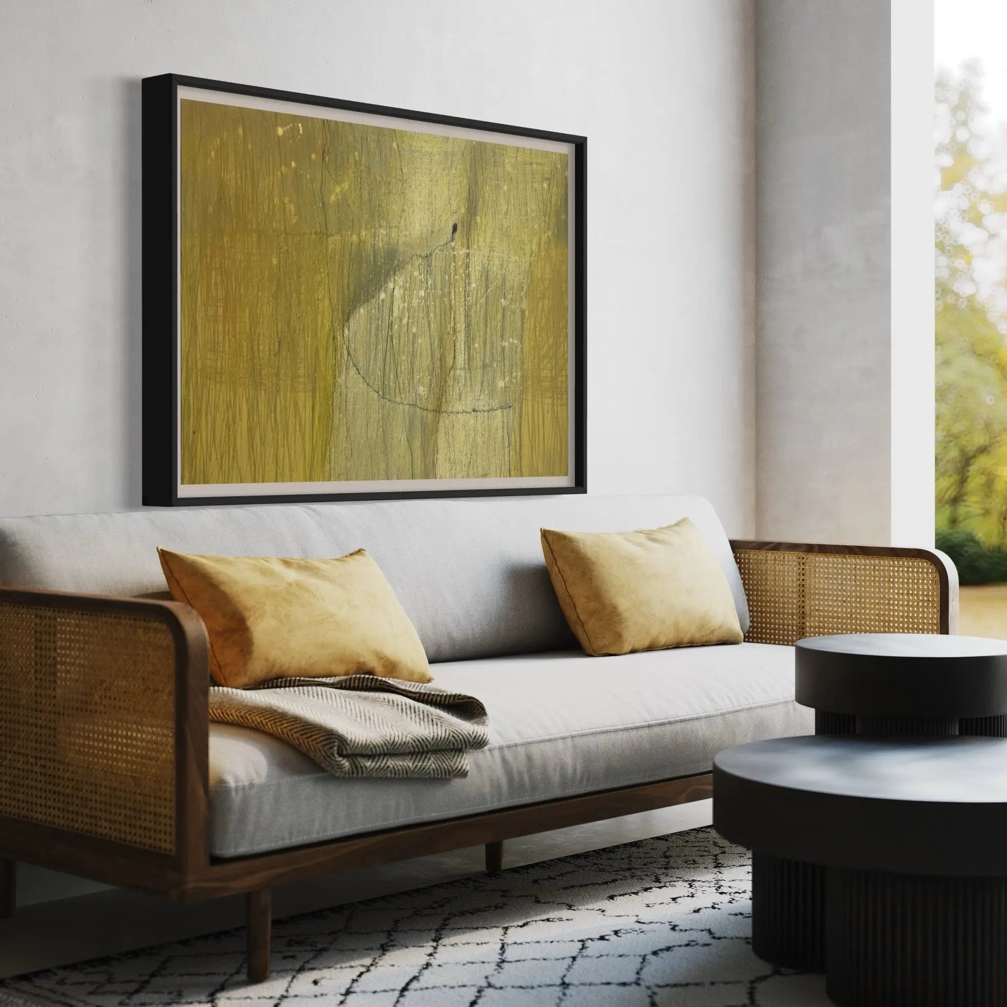 Digression by Evelyn Ogly showcased in a designer room setting