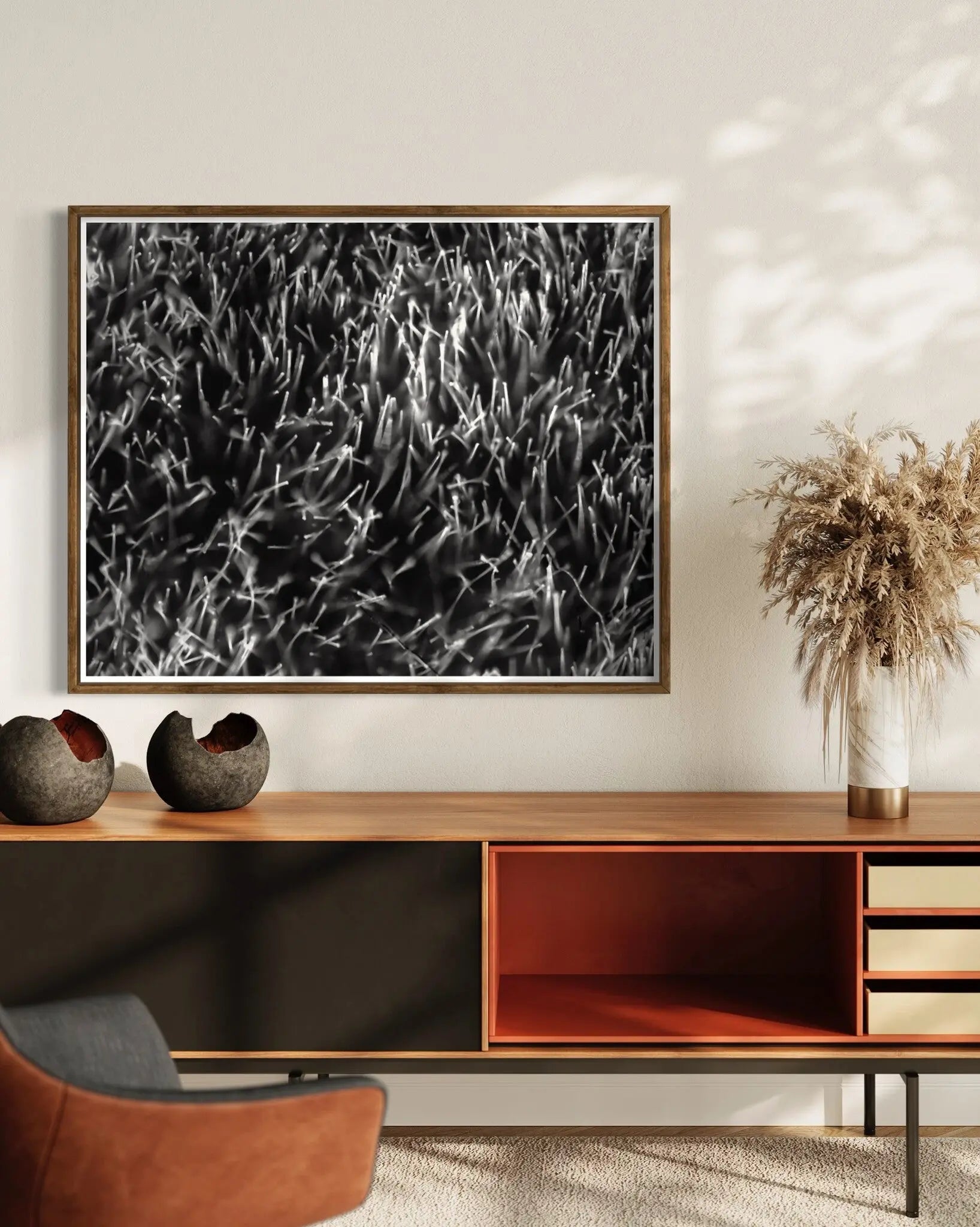 Grass Splendor by David Hoefler presented in a curated interior design