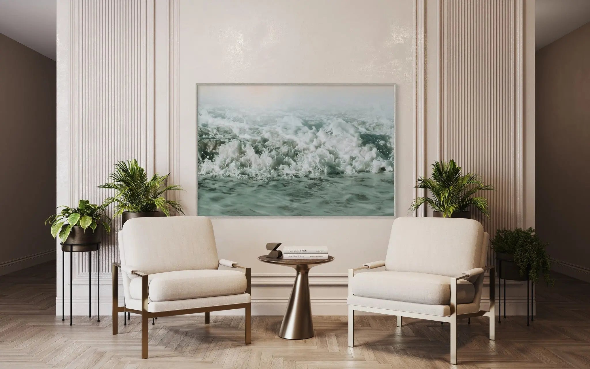 By The Sea by The Sea by Karen Thom presented in a curated interior design
